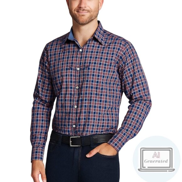 NEW Cremieux Classics Mens Shirt Button Front Long Sleeve Multicolor Plaid XL - Picture 1 of 14